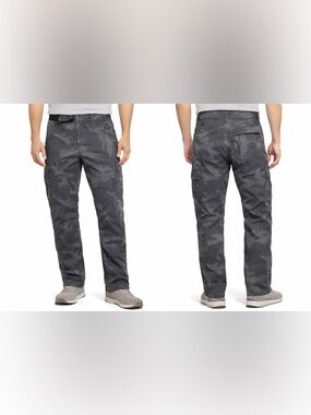 Prana Pants Mens 30x34 (32x33.5) Relaxed Fit Zion Camo Belted Climbing Hiking